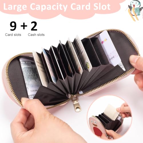 PALAY® Girls Card Bag Travel Holder with 10 Compartments Wallet Organizer Zipper Pouch PU Cartoon Penguin RFID Blocking Pink 3 PCS PALAY® Girls Card Bag Travel Holder with 10 Compartments Wallet Organizer Zipper Pouch PU Cartoon Penguin RFID Blocking Pink 3 PCS